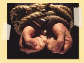 Image of bound hands